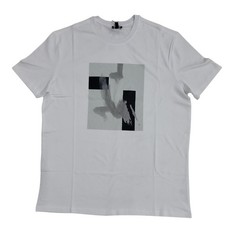 Express Short Sleeve Soft Comfortable Crew Neck Graphic Tee White 2XL