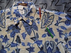 Large NWOT Indonesia Button Up Damaged Shirt