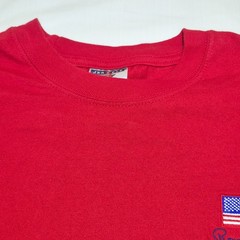 Ronald Reagan President USA Flag Red T-Shirt Men’s Size XL Presidential