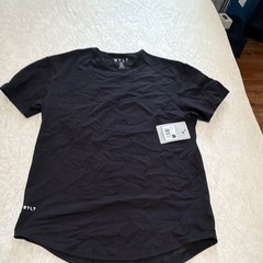 BYLT Drop-Cut Lux Short Hem Crew Neck Short Sleeve T-Shirt Black Men L