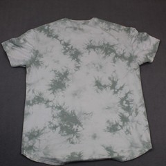 BYLT Shirt Mens XL Green White Cloud Dye Tee Short Sleeve Stretch Casual Soft