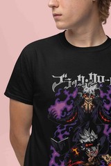 Black Clover T-Shirt Asta Yuno Anime Manga Tshirt Anime Manga Tee Black Shirt