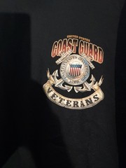 NWOT Gildan Custom Printed shirt Coast Guard Veteran Military Size S ~ #65