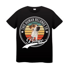 Custom Dog Photo Comfort Tee Personalized Pet Portrait Shirt Dog Lover