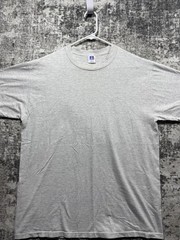 Vintage Russell Athletic Blank T Shirt Men’s Size Large Gray USA Made 90s