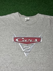 Disney Cars 2 T Shirt Lightning Mcqueen Vintage Y2K Cartoon Movie Large Shirt