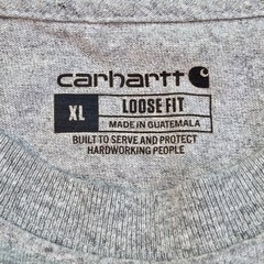 Carhartt Tee Mens XL Loose Fit Short Sleeve Pocket Heather Gray 100% Cotton