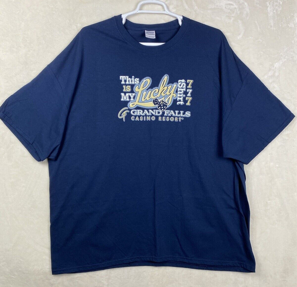Gildan T Shirt Mens Plus 4X Graphic Print 100% Cotton Grands Fall Casino Resort