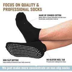 FuelMeFoot Men’s Non Slip Socks with Grips Anti Slip Socks for Soccer Yoga Pi…