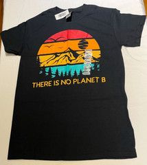 “There is no Planet B” T-Shirt, Cool Multi Color Graphic on Black