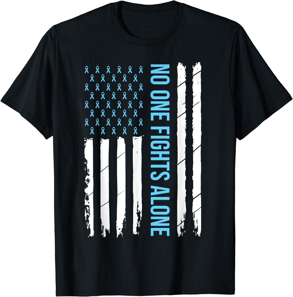 USA Prostate Cancer Awareness Light Ribbon Survivor Unisex T-Shirt S-5XL