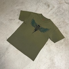 Wicked Jester Honorable Acts Olive Green Winged T-Shirt