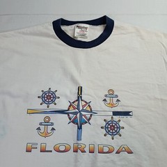 Vintage Florida 90’s T-shirt Men’s 2XL XXL White Sand Dollar Single Stitch