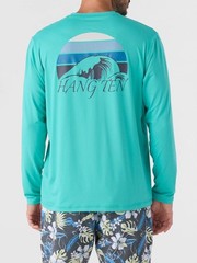 Hang Ten Men’s Tidal Long Sleeve Sun Tee UPF Soft Feel Stretchy Green Size M