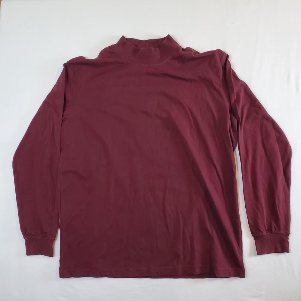 Cabela’s Maroon Made in Canada – L Reg High Neck TShirt T Shirt Top Hunting