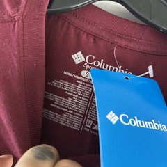 Columbia Shirt Mens Size Small Crew Neck Graphic Fishing Hiking Outdoor L/S