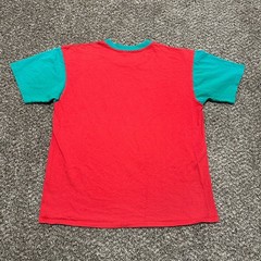 Vintage Two Tone Blank T-shirt Size XL Red Green 90s Single Stitch – Pre-owned