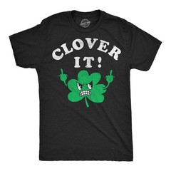 Mens Funny T Shirts Clover It Sarcastic St Patricks Day Tee For Men