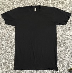 American Apparel Fine Jersey 100% Combed Cotton T-Shirt Black Small Made In USA