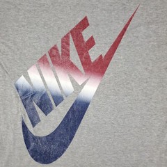 Nike T Shirt Mens Size 2XL Gray Swoosh Casual Short Sleeve Adult *