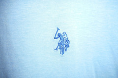 US Polo Assn Stretch Men’s Short Sleeve Tri-Blend Lt Blue T-Shirt XL 9882-EUC!