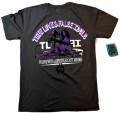 True Love False Idols Mens TLFI Cobra Clutch Charcoal Shirt NWT S, M, L, XL