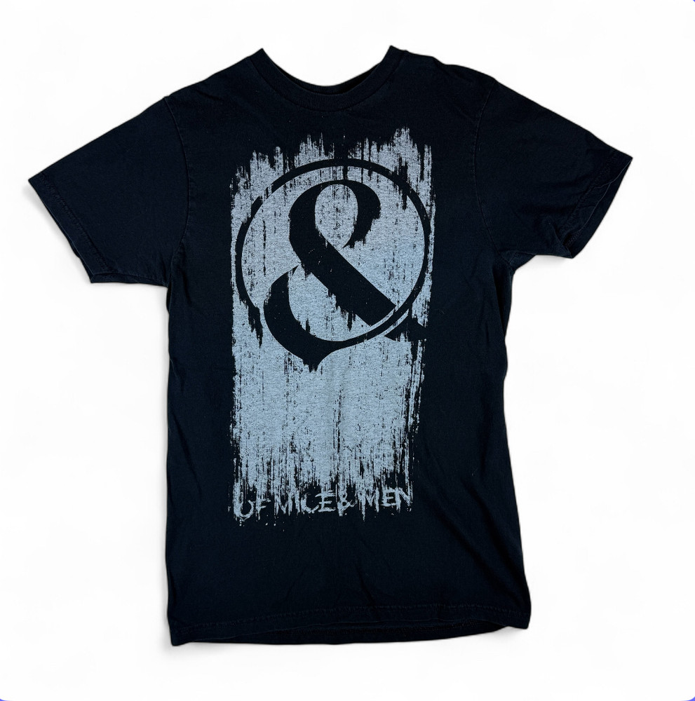 OF MICE AND MEN Ampersanarchy Men’s Black Size M Medium Black Graphic T Shirt
