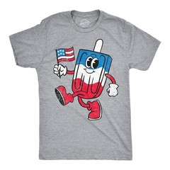 Mens Funny T Shirts USA Popsicle Sarcastic Fourth Of July Graphic Novelty Tee