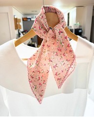 21X21 Floral Bandana, Soft Cotton, Viscose, Hair Wrapper, Scarf, Neckerchief