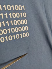Binary Number Code Shirt Mens Large Blue 0100100 Short Sleeve Tee Y2K Unbranded