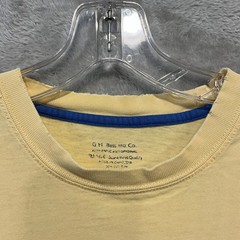 G.H. Bass & Co. Shirt Mens L Yellow Salmon River Whitewater Graphic Distressed