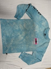 Maui and Sons Vintage Graphic Tee Aqua Blue Size Small Long Sleeve Mineral Wash