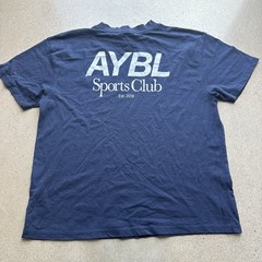 AYBL Lift Club Blue Mens Sz Medium Double Sided With Logo Gym Weights Cross Fit