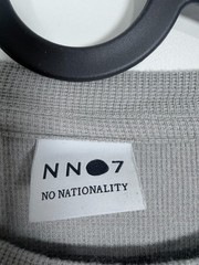NN07 No Nationality Mens Thermal Waffle Knit Long Sleeve T Shirt Gray Sz S 21×25