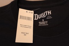 NEW Duluth Trading Co Longtail T Relaxed Long Sleeve Pocket T Shirt Black S