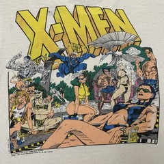 Vintage 90s Marvel Comics X-Men Pool Party Shirt Sz L Thrashed Single Stitch
