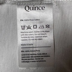 Quince Luxe Touch Tee Mens Size L White 100% Pima Cotton Crew Neck NWT