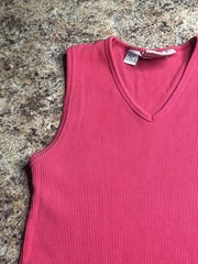 Vintage Men’s Black V Neck Tank Top Red Tank Top Large International Male