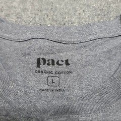 Pact Shirt Mens Large Gray Organic Cotton Softspun Long Sleeve Henley Casual