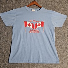 Vintage Penmans Shirt Mens Large St Thomas Ontario Canada Maple Leaf 80s Tee