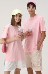 Pure cotton short-sleeved round-neck loose solid-color T-shirt, 3 pack / 5 pack