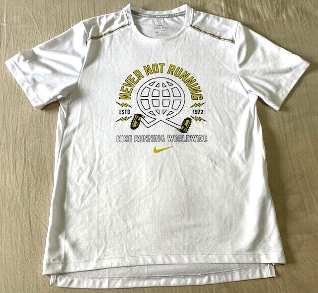 Nike Miler Dri-Fit ‘Never Not Running’ White Medium (M) T-Shirt