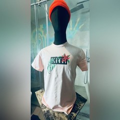 Kith Shirt – L – Cotton Short Sleeve – Box Logo – Y2k Vintage Shirt – Pink Green