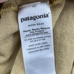Patagonia T-Shirt Men Small Yellow Hemp Organic Cotton Chest Pocket Sustainable