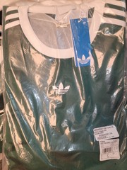 NEW MEN’S ADIDAS ORIGINALS TREFOIL JACQUARD SHIRT ~SIZE MEDIUM #KD5834 GREEN