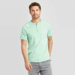 Henley Shirt Goodfellow Men’s Sizes Standard Fit T-shirt w/ 3 buttons 8 colors