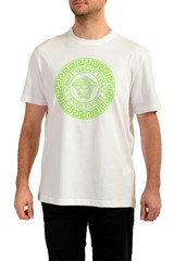 Versace Men’s White & Mint Medusa Logo Print Short Sleeve T-Shirt US 2XL IT 56