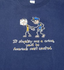 Most Men’s Navy Blue Criminal&Cop Stickman Graphic T-Shirt