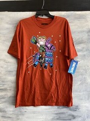 NEW! FORTNITE ‘Jonsey Default & Loot Llama’ 100% Cotton T-shirt, L XL – Orange