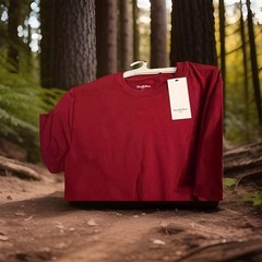 Goodfellow & Co. Maroon Game Day T-shirt Size L Cotton Modal Spandex NWT
